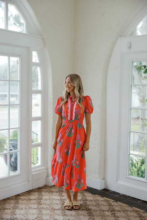 TCEC Blushing Bloom Midi Dress