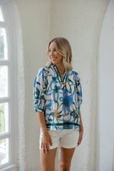 Jade Melody Tam Wandering Bloom Blouse