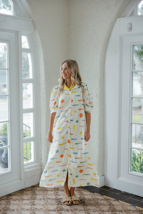 Karlie Gone Fishing Maxi Dress