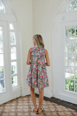 Meet Me in Santorini Garden Floral Mini Dress
