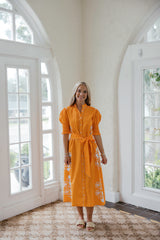 Victoria Dunn Kiawah Tangerine Midi Dress