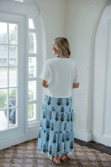 THML Striped Block Print Maxi Skirt