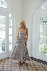 Lucy Paris Kalley Maxi Dress in Brown