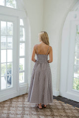 Lucy Paris Kalley Maxi Dress in Brown