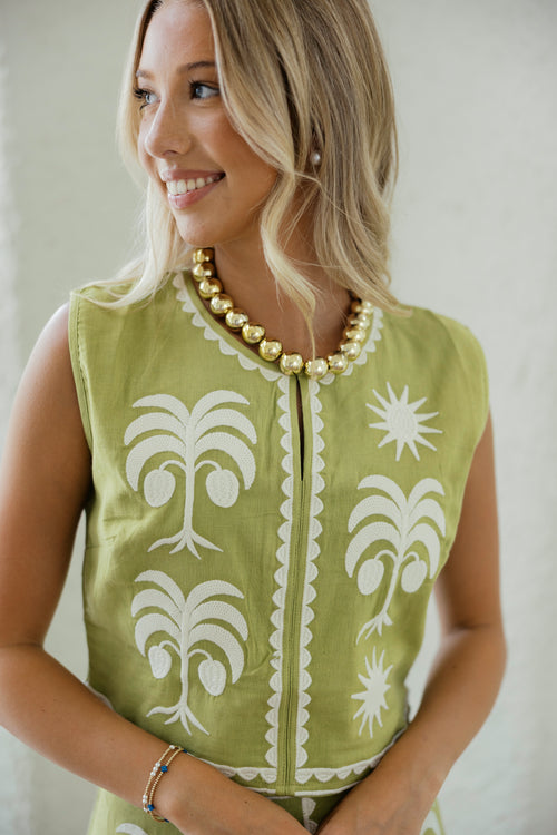 Victoria Dunn Maura Blouse in Palmetto Grove