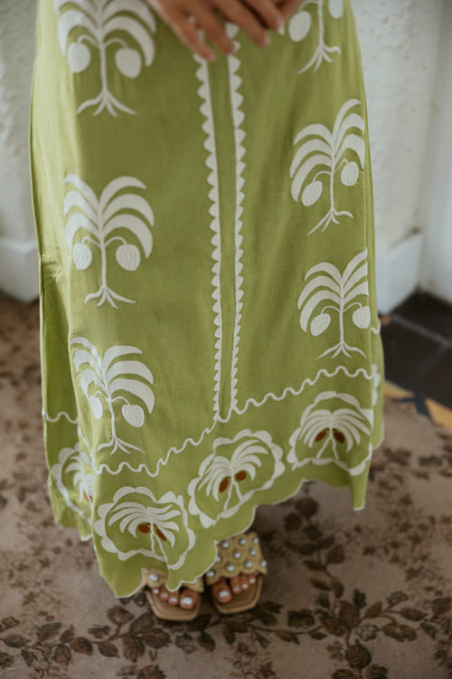 Victoria Dunn Maura Maxi Skirt in Palmetto Grove