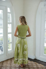 Victoria Dunn Maura Maxi Skirt in Palmetto Grove