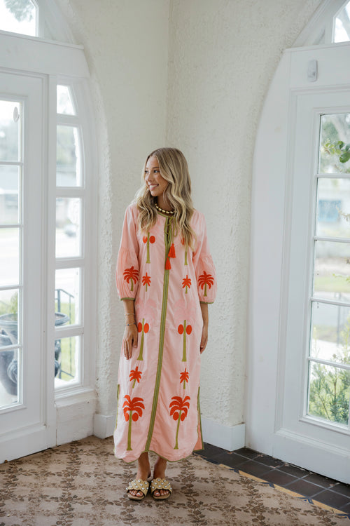 Victoria Dunn Esme Pink Petals Maxi Dress