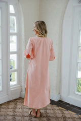 Victoria Dunn Esme Pink Petals Maxi Dress