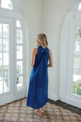 Jade Melody Tam Blue on Blue Links Column Midi Dress