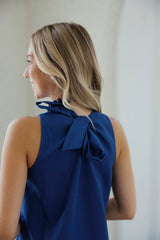 Jade Melody Tam Blue on Blue Links Column Midi Dress