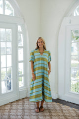 Emily McCarthy Hampton Dress in Fringe Stripe