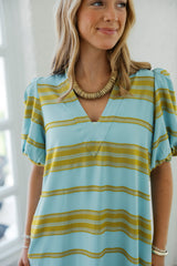 Emily McCarthy Hampton Dress in Fringe Stripe