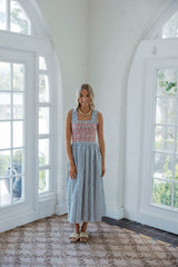 THML American Summer Smocked Midi Dress