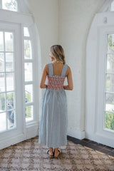 THML American Summer Smocked Midi Dress