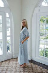 Emily McCarthy Poppy Maxi in Black Stripe
