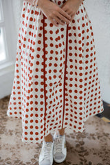 Entro Polka Dot Midi in Ecru Rust