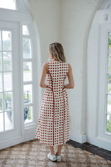 Entro Polka Dot Midi in Ecru Rust