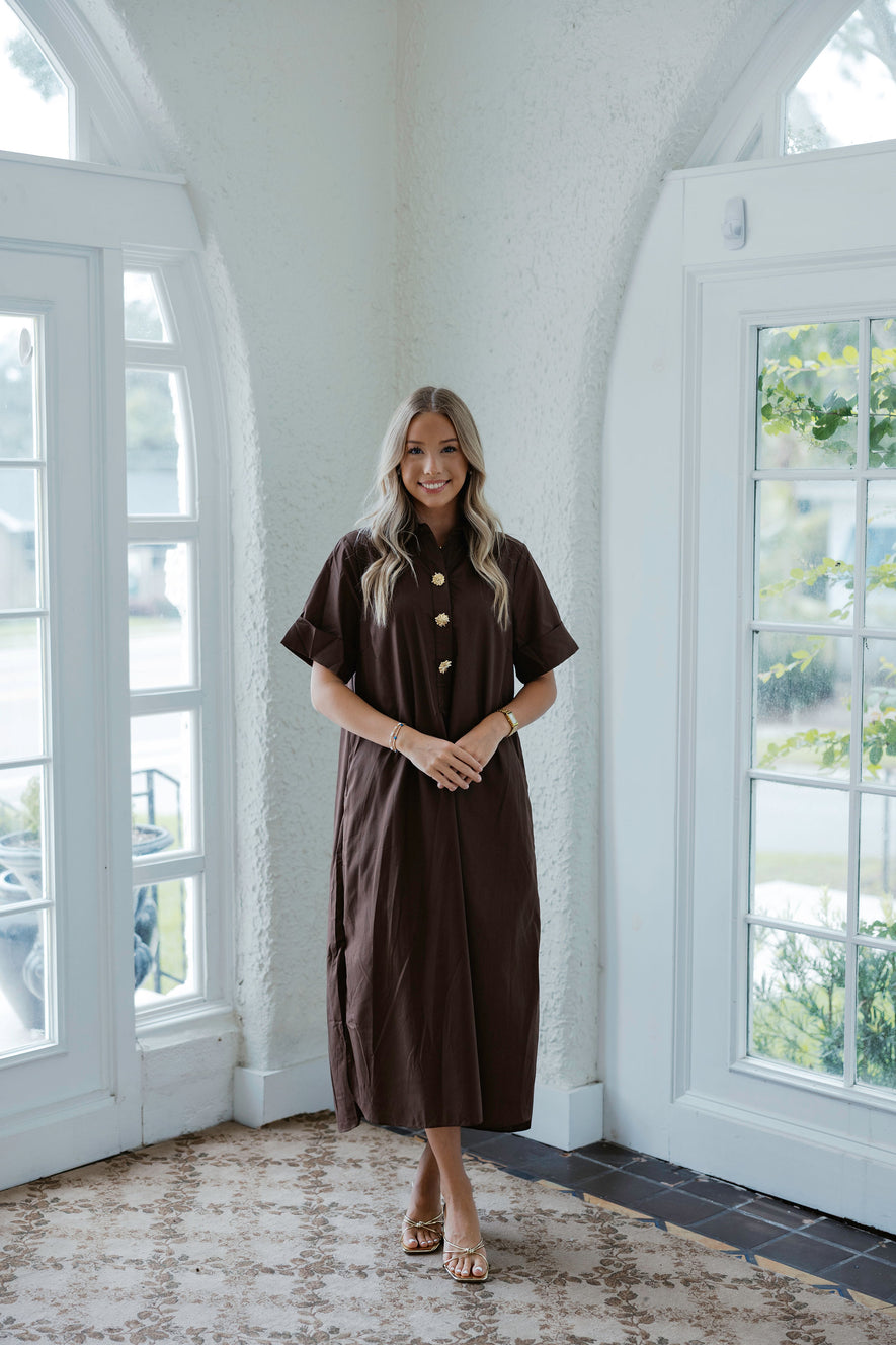 Entro Maple Button Front Maxi Dress – 8.28 Boutique