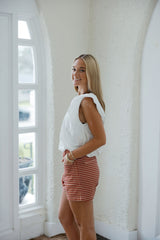 Entro Check Print Shorts in Rust