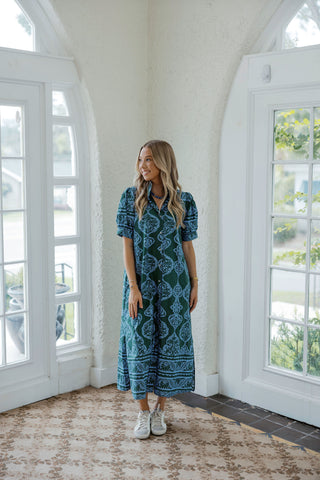 Entro Gingham Scalloped Top