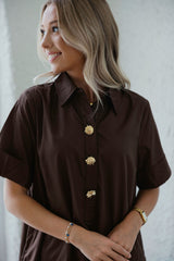 Entro Maple Button Front Maxi Dress