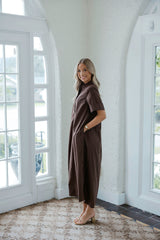 Entro Maple Button Front Maxi Dress