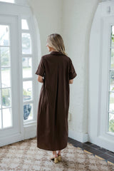 Entro Maple Button Front Maxi Dress