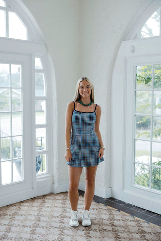 Entro Gingham Scalloped Top