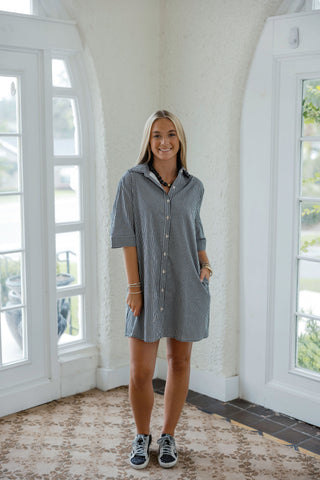Entro Gingham Scalloped Top