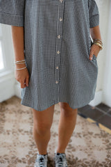 Karlie Check Shirt Dress Short