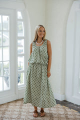 Entro Olive Grove Peplum Top