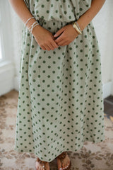 Entro Olive Polka Dot Skirt
