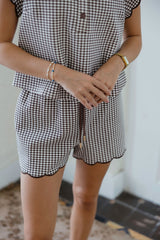 Entro Gingham Sweat Short