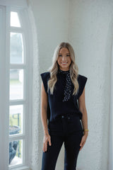 Entro Polka Dot Tie Top