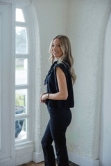 Entro Polka Dot Tie Top