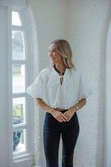 Karlie Bubble Top in White
