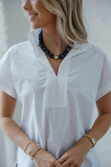 Emily McCarthy Riviera Top in White