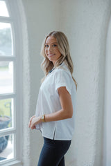 Emily McCarthy Riviera Top in White