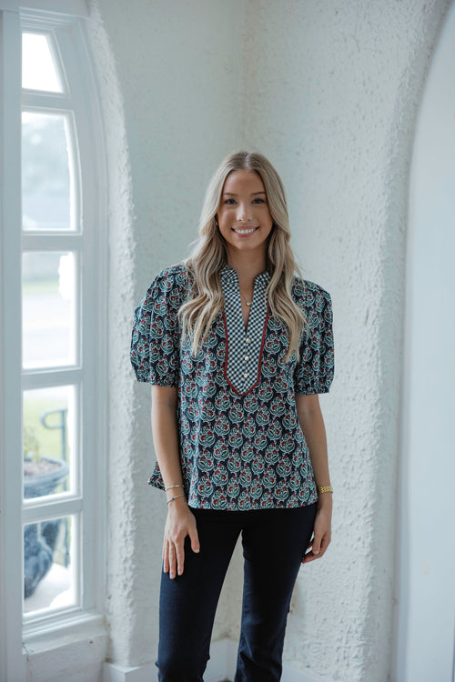 Entro Fall Floral Blouse