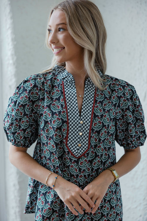 Entro Fall Floral Blouse