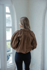 Karlie Brown Poplin Bubble Top