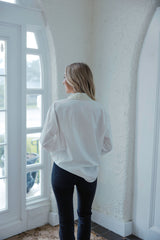 Karlie Pearl Collar Poplin Top