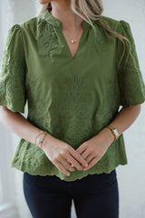 Entro Olive Blouse