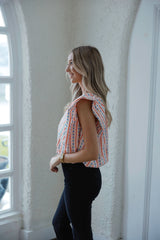Karlie Floral Ditzy Stripe Bubble Top