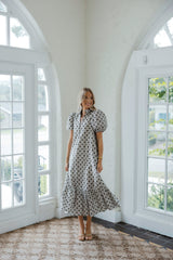 Entro Polka Dot Maxi Dress in Brown
