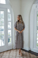 Entro Harbor Stripe Maxi in Tan