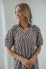 Entro Harbor Stripe Maxi in Tan