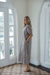 Entro Harbor Stripe Maxi in Tan