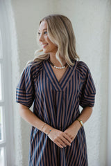 Entro Harbor Stripe Maxi in Blue and Brown